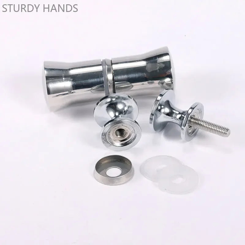 Bathroom Glass Door Handle Wooden Door Round Single-hole Small Handles Cabinet Drawer Knobs household Hardware Accessories