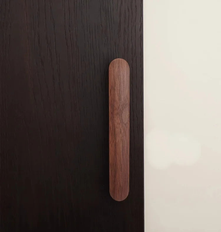 Modern Nordic Solid Wood Cabinet Handles Eco-Friendly Child-Safe Drawer Pulls for Kids Room Furniture Wooden Cabinets Pull