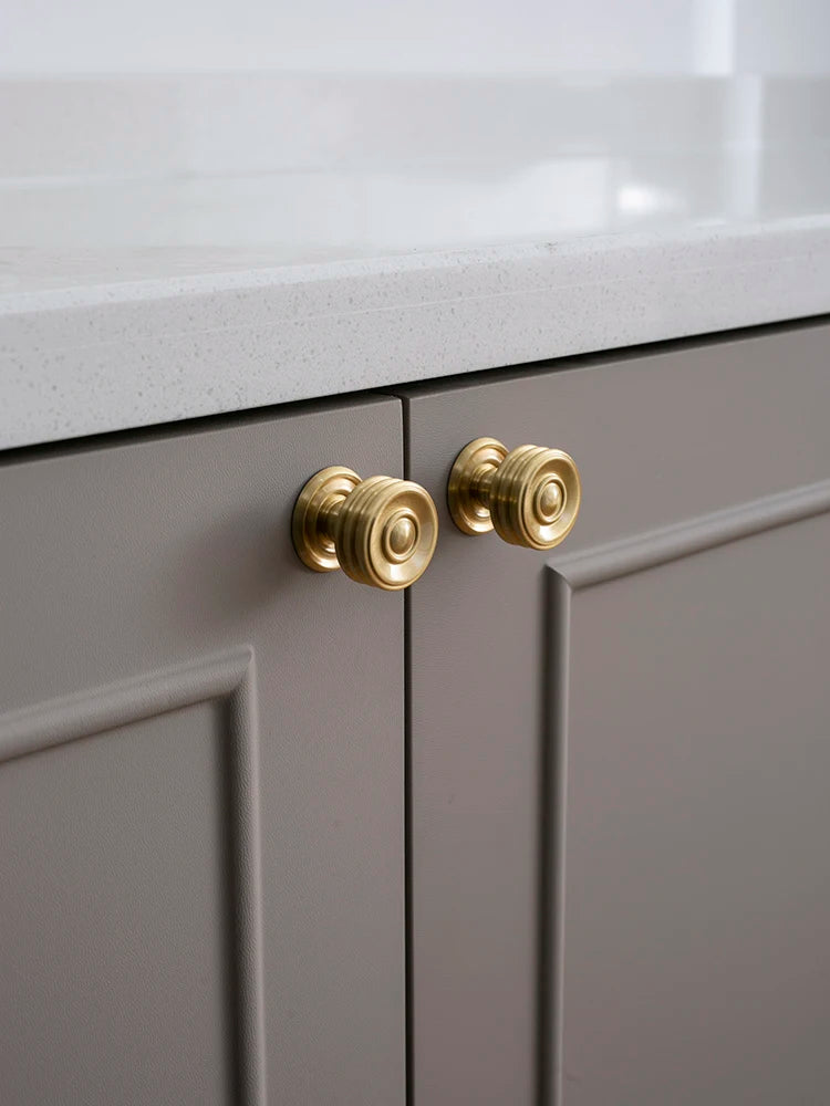 Solid Brass Cabinet Handle Sleek Furniture Hardware Kitchen Handle Dressers Wardrobe Cabinet Drawer Knobs Gold Handle