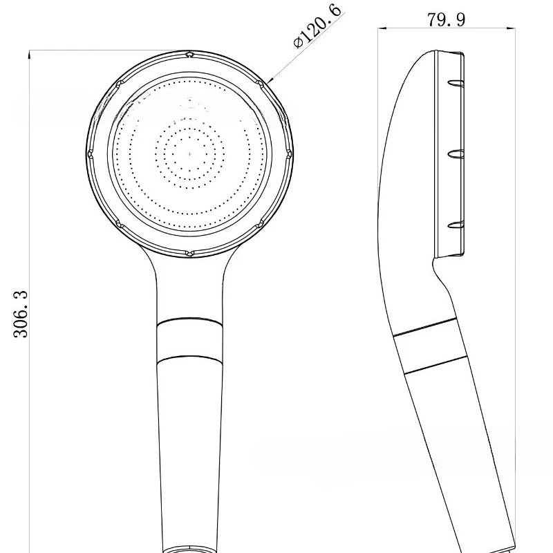 Bathroom Double Filter Shower Head, Toilet Shower Head, Removable Handheld Shower Head