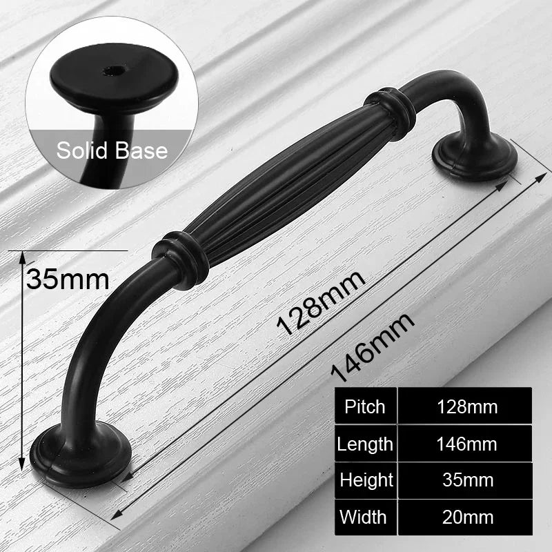 Black Handles Furniture Cabinet Knobs Muebles  Kitchen  Drawer Knobs Cabinet Pulls Cupboard  Knobs
