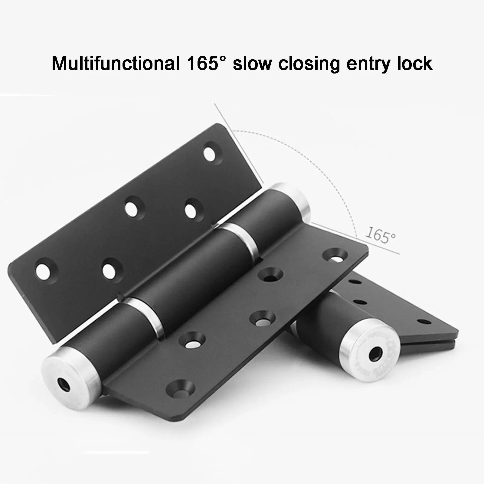 2 Pieces Soft Closing Door Hinge Automatic 90° Positioning Hydraulic Door Closer 5 Inch Adjustable Door Closer Hardware