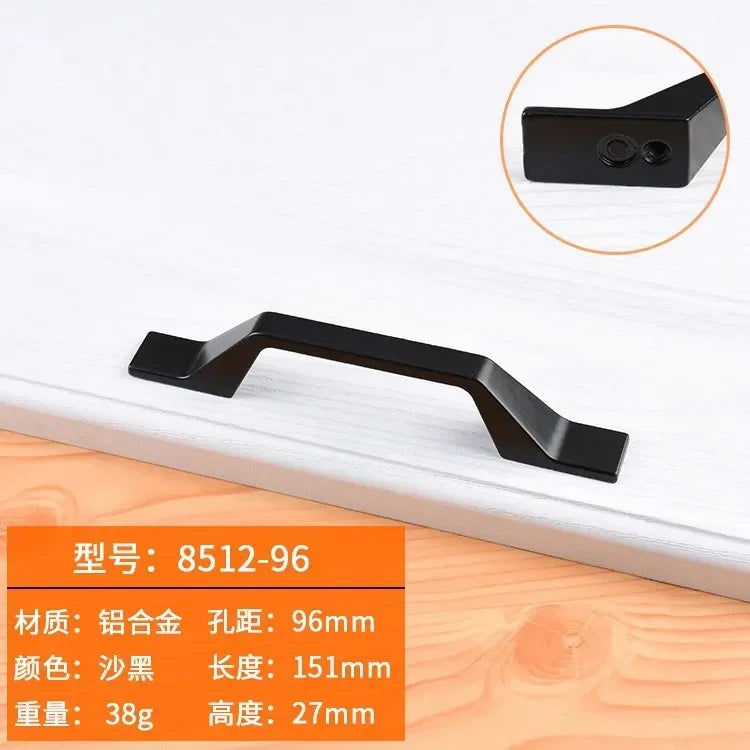 Black Handles Furniture Cabinet Knobs Muebles  Kitchen  Drawer Knobs Cabinet Pulls Cupboard  Knobs