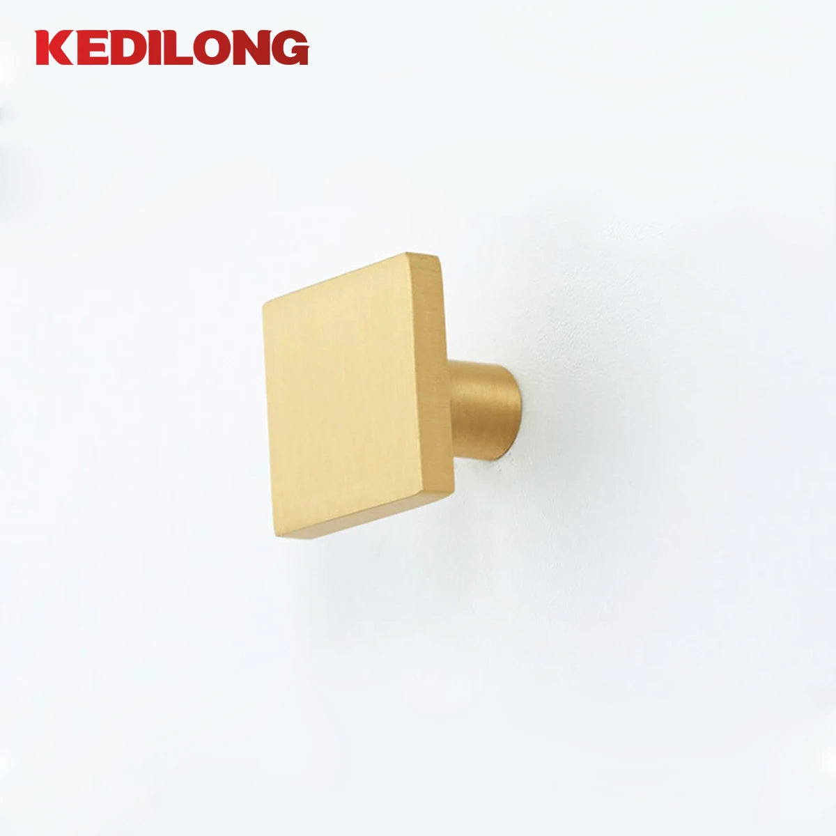 Modern solid brass single hole cabinet door Pull handle Simple wardrobe drawer Cabinet light luxury square knob