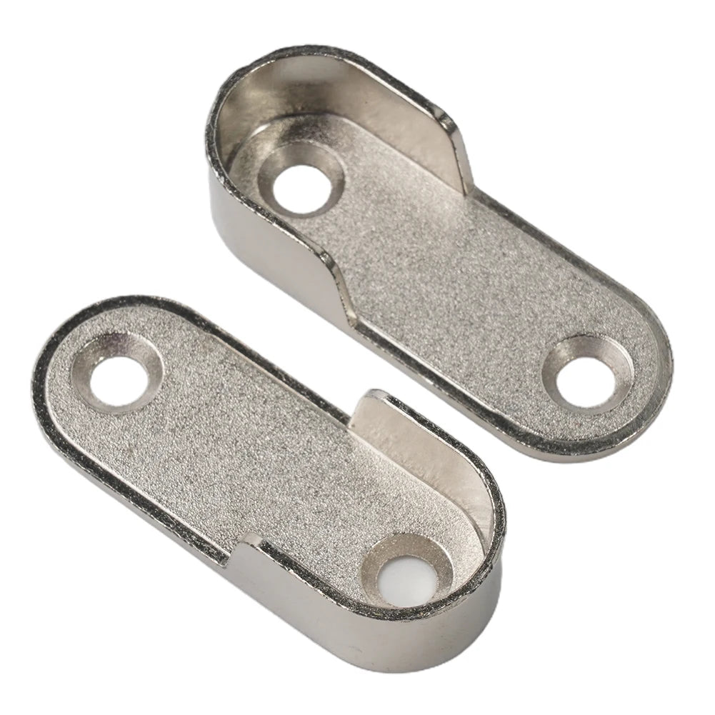 2/4/8pcs Wardrobe Clothes Tube Support Closet Rod Pole End Bracket Thickening Holder 47*19*2mm Closet Brackets