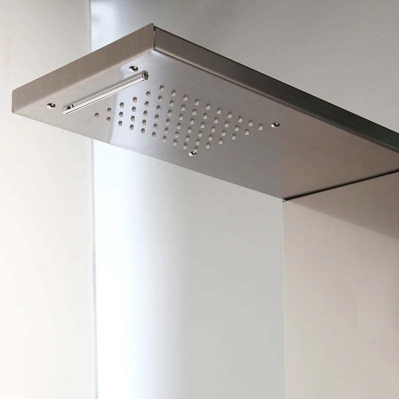 ZAPPO Shower Panel with Rainfall Waterfall Shower Head 5 Body Jets and 3-Function Handheld Rain Massage System Shower Column Tap