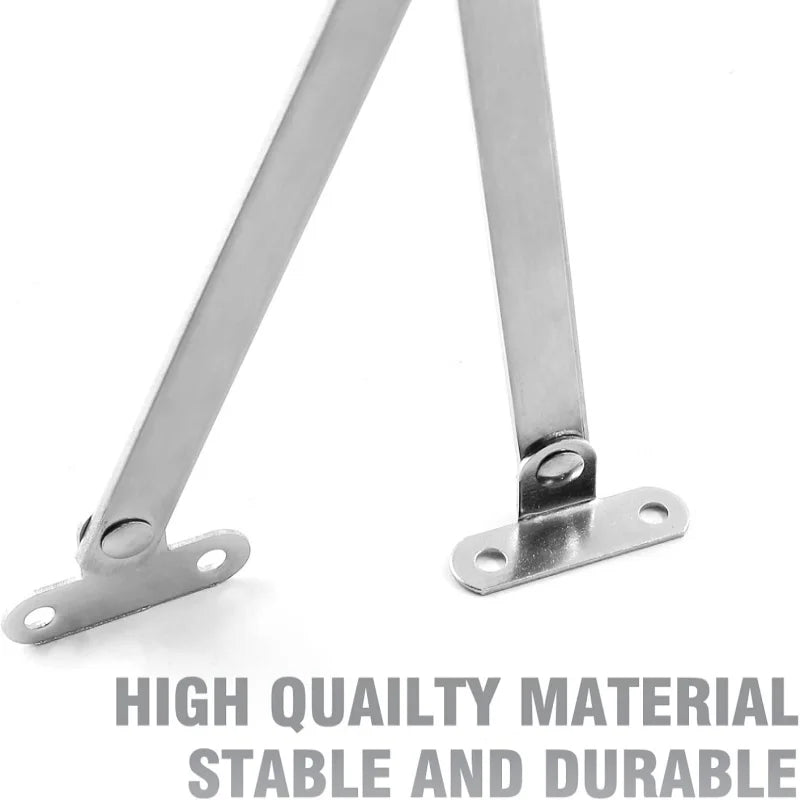 2Pcs/Set Stainless Steel Cabinet Cupboard Furniture Doors Close Lift Up Stay Hinge Lid Support Hinges Kitchen Door Soft Closer