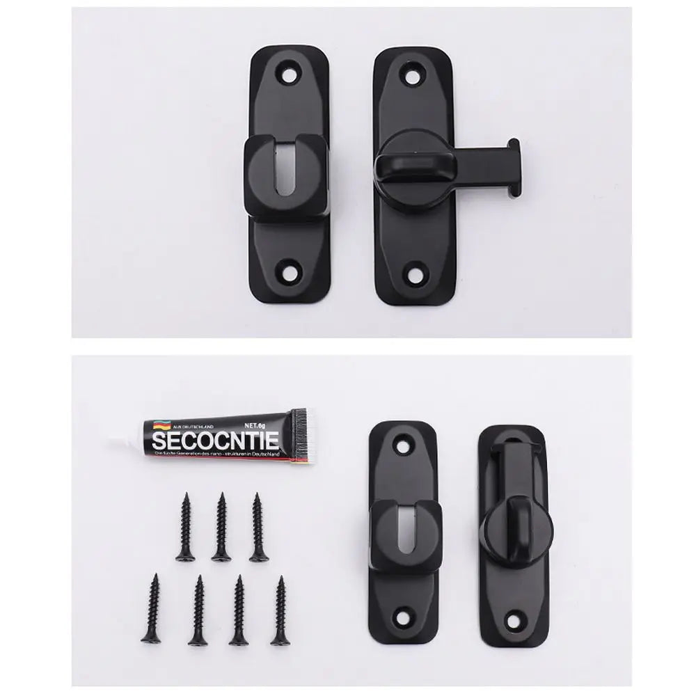Sliding Door Latch Sliding Door Lock Buckle Hasp Door Bolt Anti-theft Buckle Free Punching Door Buckle