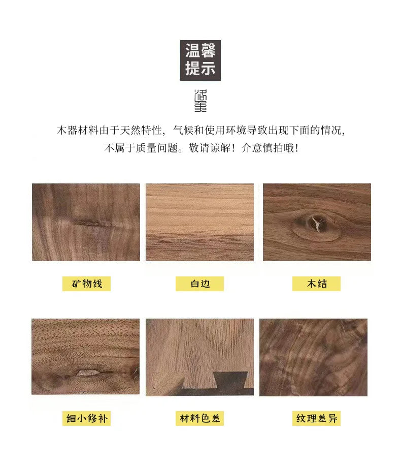 Chinese Walnut Square Food Tray Solid Wood Puer Tea Set Tray Home Breakfast Tray Cake Tray Flower Pot Bonsai Gardening Holder