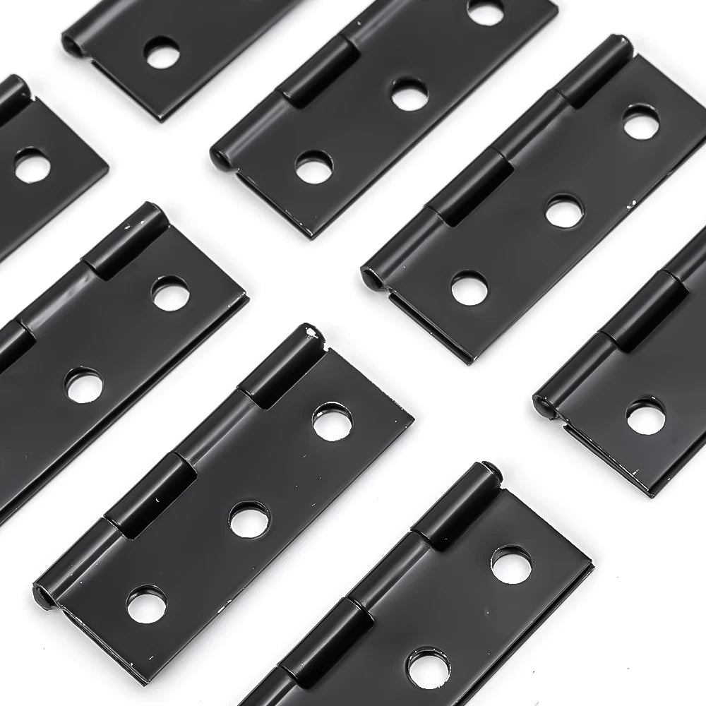 Stainless Steel Hinge for Furniture Wooden Doors Windows Cabinets Cupboards Bookcase Fitting Hardware 6 Mounting Hole with Screw