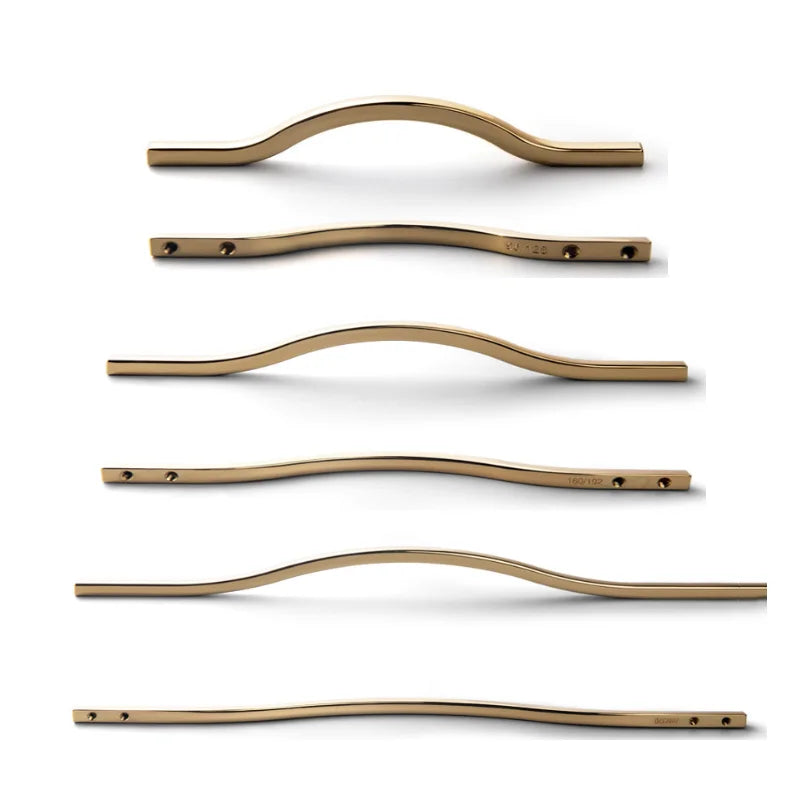Nordic Handles for Cabinets and Drawers Kitchen Furniture Handles Modern Luxury Gold Wardrobe Drawer Handle Cabinet Door Handle
