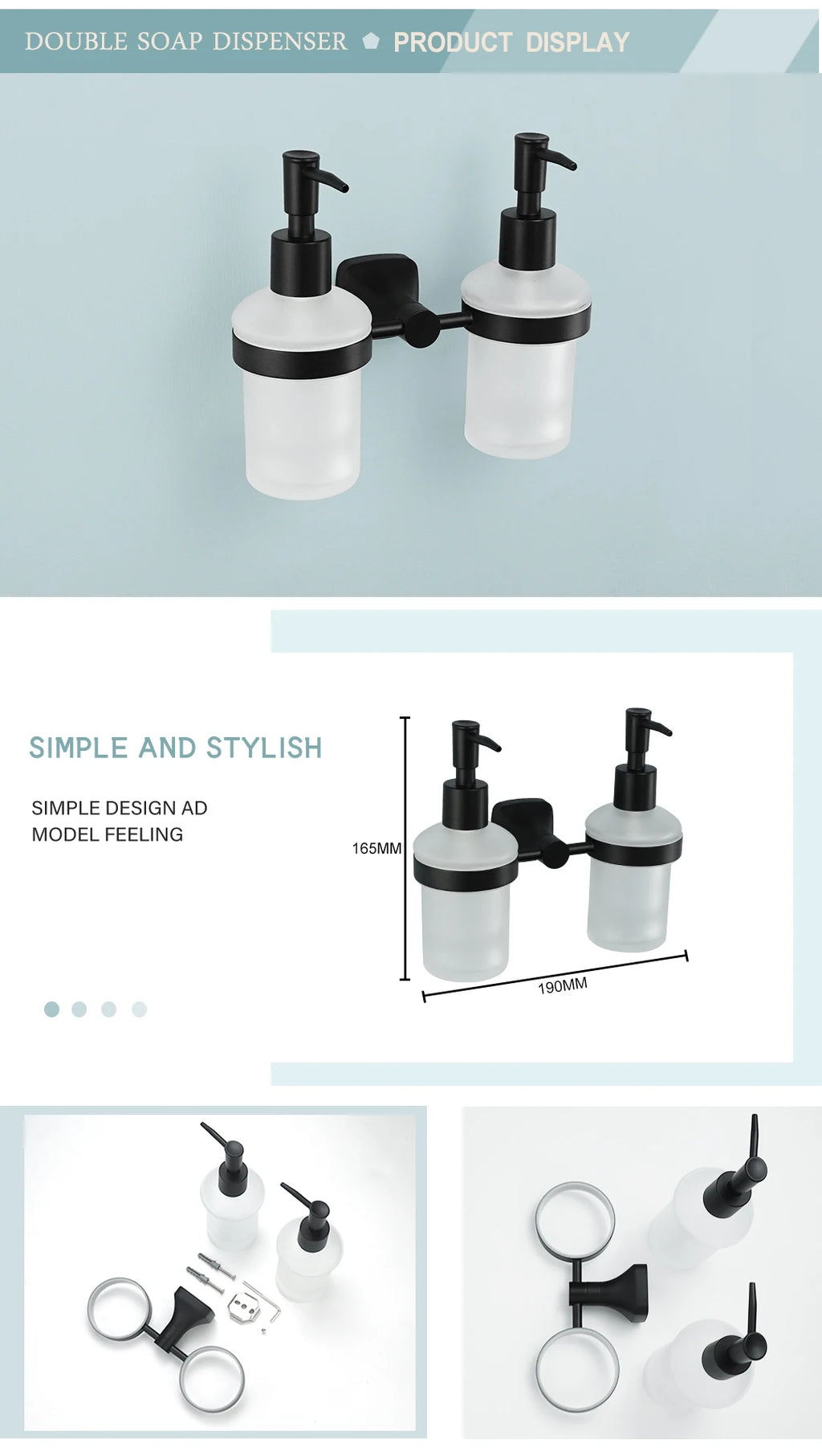 Matte Black Bathroom Accessories Set Wall Mount Stainless Steel Clothes Hook Toilet Paper Holder Towel Bar Hardware Pendant
