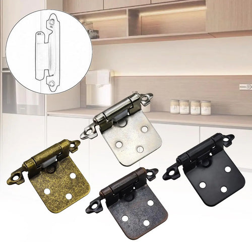 10Pcs Self Closing Hinges Soft Close Heavy Duty Face Mount Spring Hinges Furniture Hardware Accessories Kitchen Cabinet Hinges