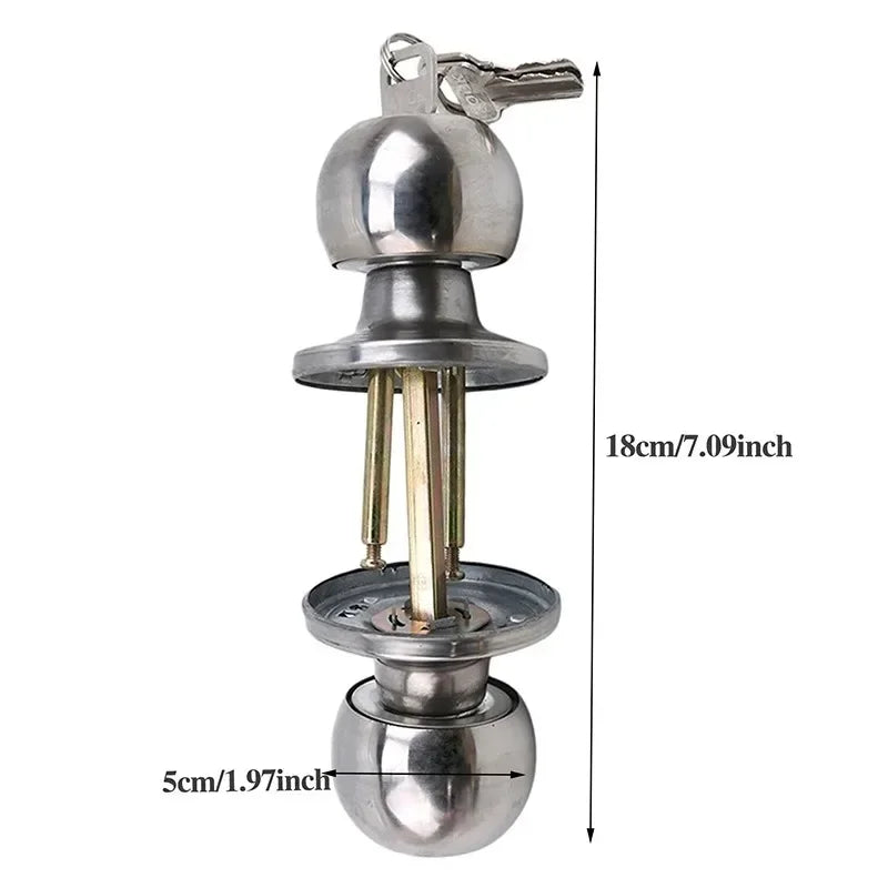 Aluminum Alloy Round Door Knobs Rotation Lock Knobset Handle Metal Door Knob With Key For Bedrooms Living Rooms Bathrooms
