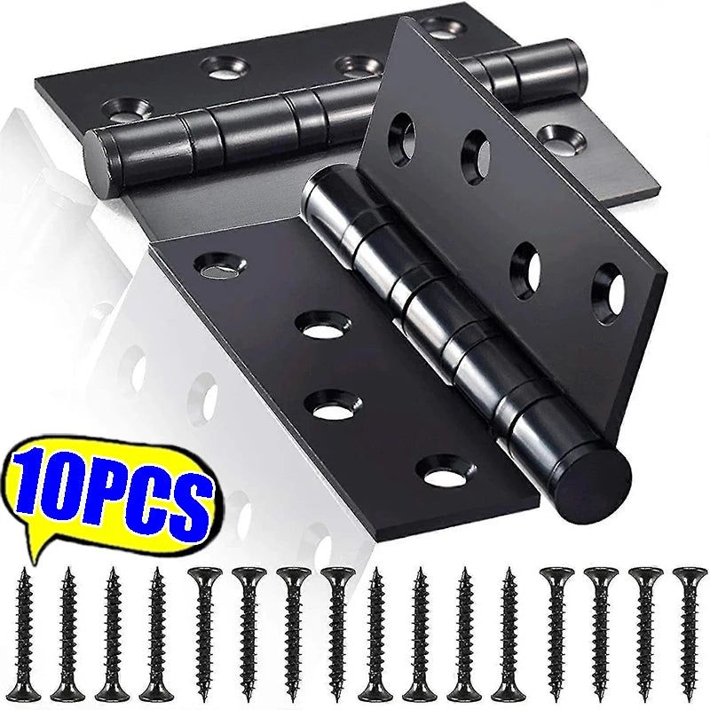 2 Inch Stainless Steel Folding Door Hinges with Screws Cabinet Doors Windows Wooden Box Flat Hinge Home Furniture Hardware