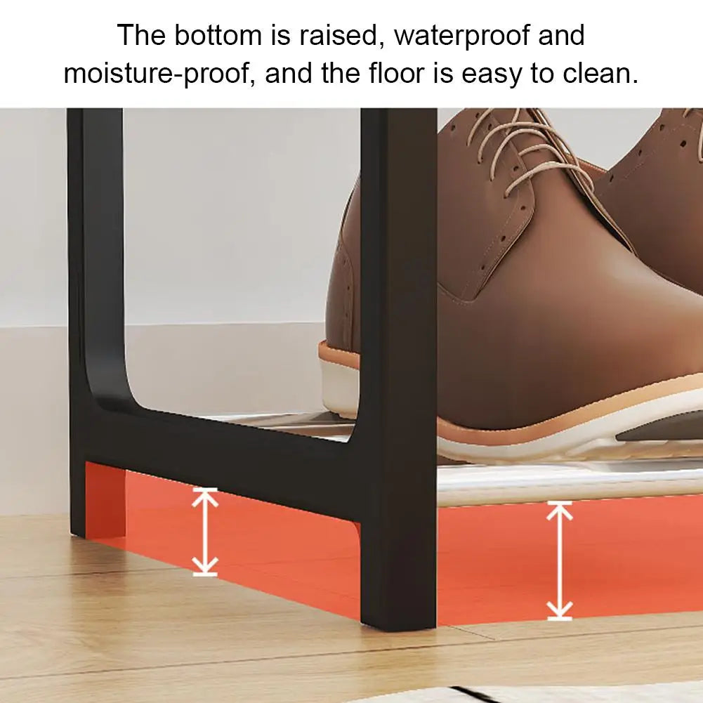 Four Layer Trapezoidal Shoe Rack Multifunctional Easy Assembly Home Dormitory Storage Cabinet for Balcony