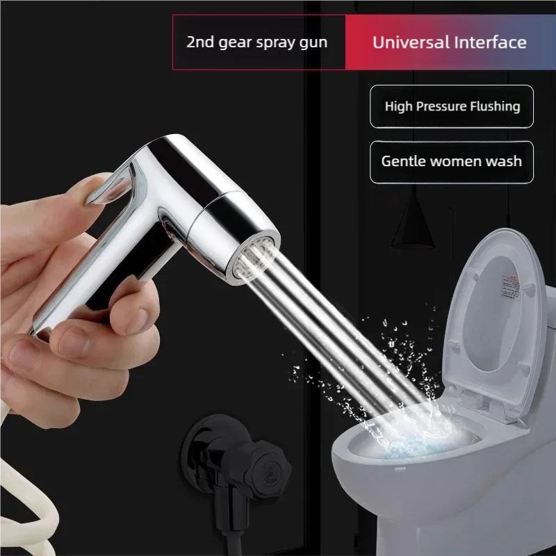 Bathroom accessories, handheld water toilet, dispenser, sprayer, flexible spring shower head, explosion-proof hose, cleaning set