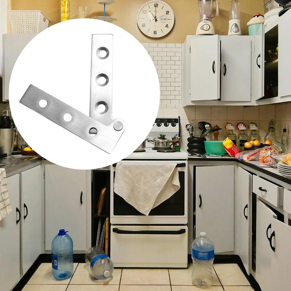 Stainless Steel Connector Door Hinge For Kitchen Cabinet Furniture Supplies Hidden Hinges Window Accessories Home Hardware