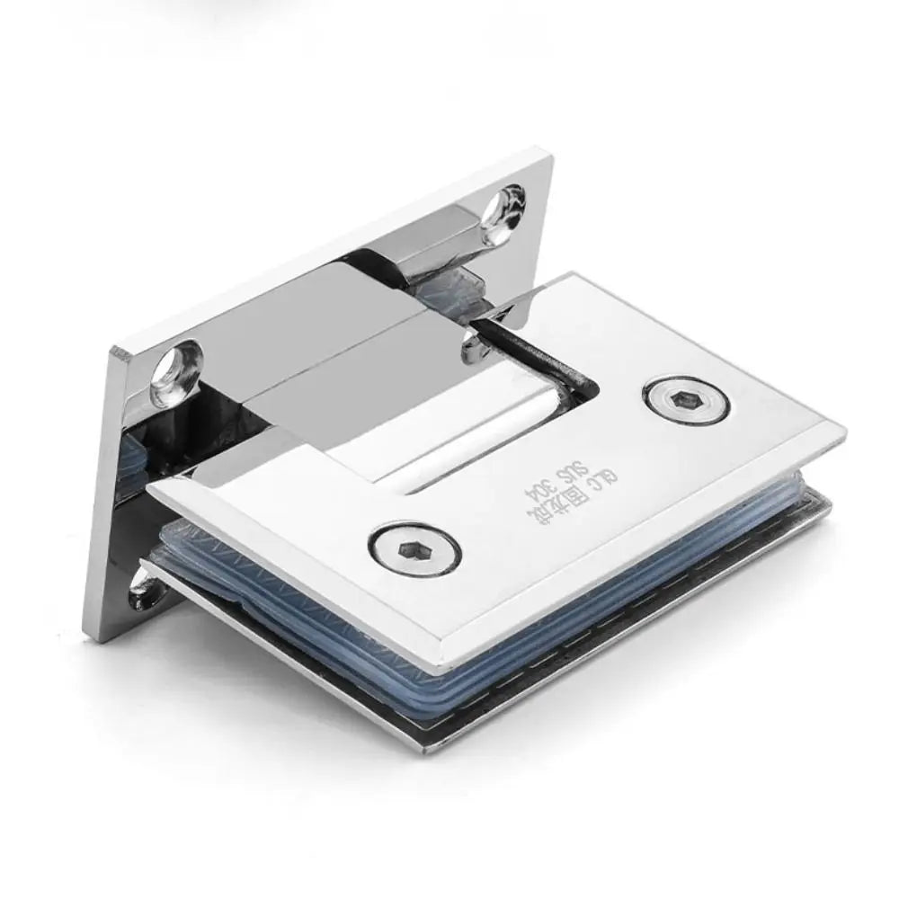 Stainless Steel Bathroom Door Hinges 90°/135°/180° Solid Sheet Glass Door Bracket Clip Silver/black/golden