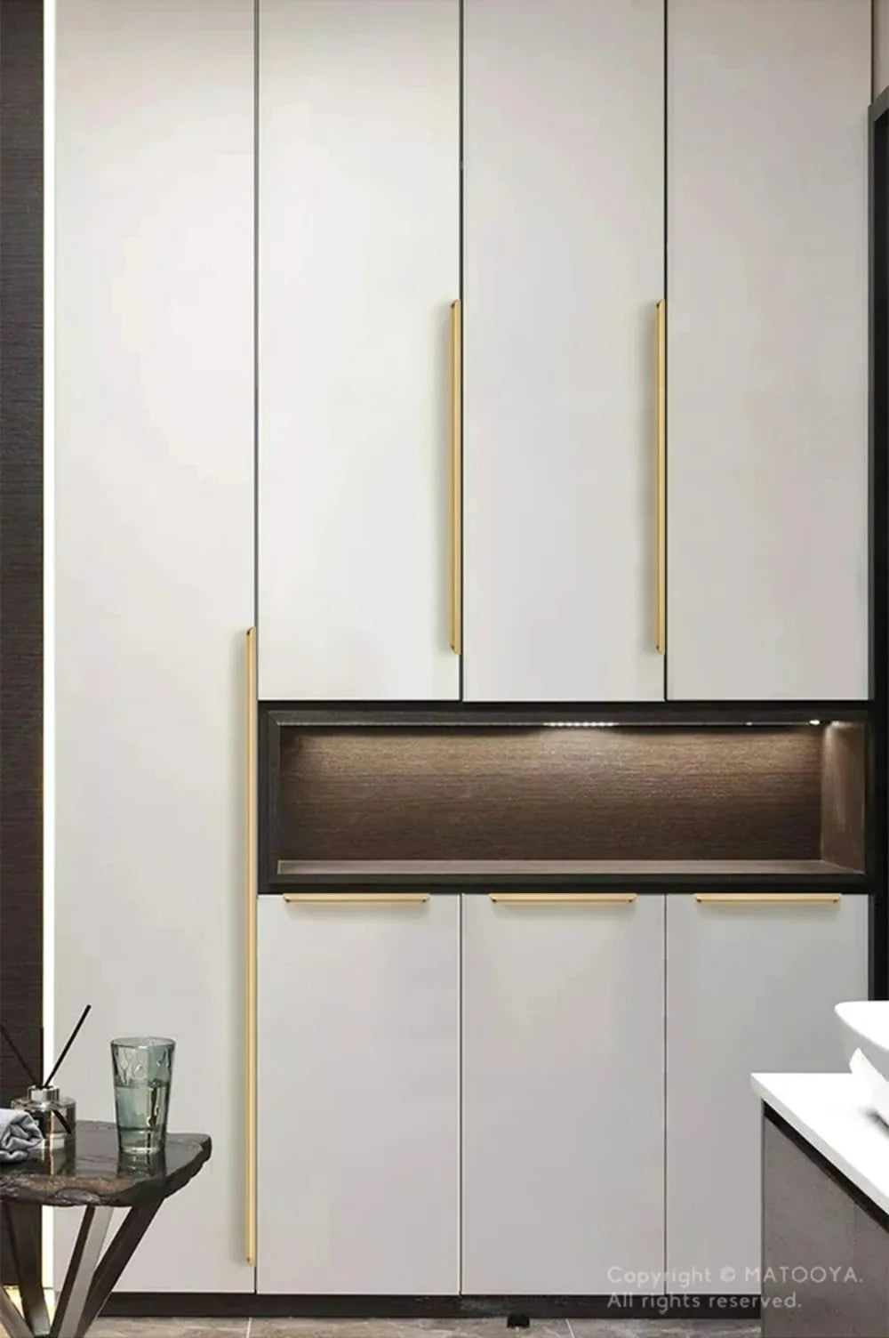Simple Hidden Cabinet Handles  Kitchen Cupboard Door Pulls Elegance Long Handles Aluminum Alloy  Furniture Handle Hardware