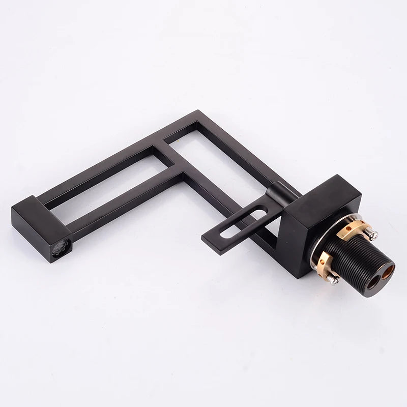 BAKALA Modern Basin Faucets Black Sink Mixer Taps Brass Bathroom Taps Square Vessel Sink Faucet Black Basin Mixer Cold Hot Water
