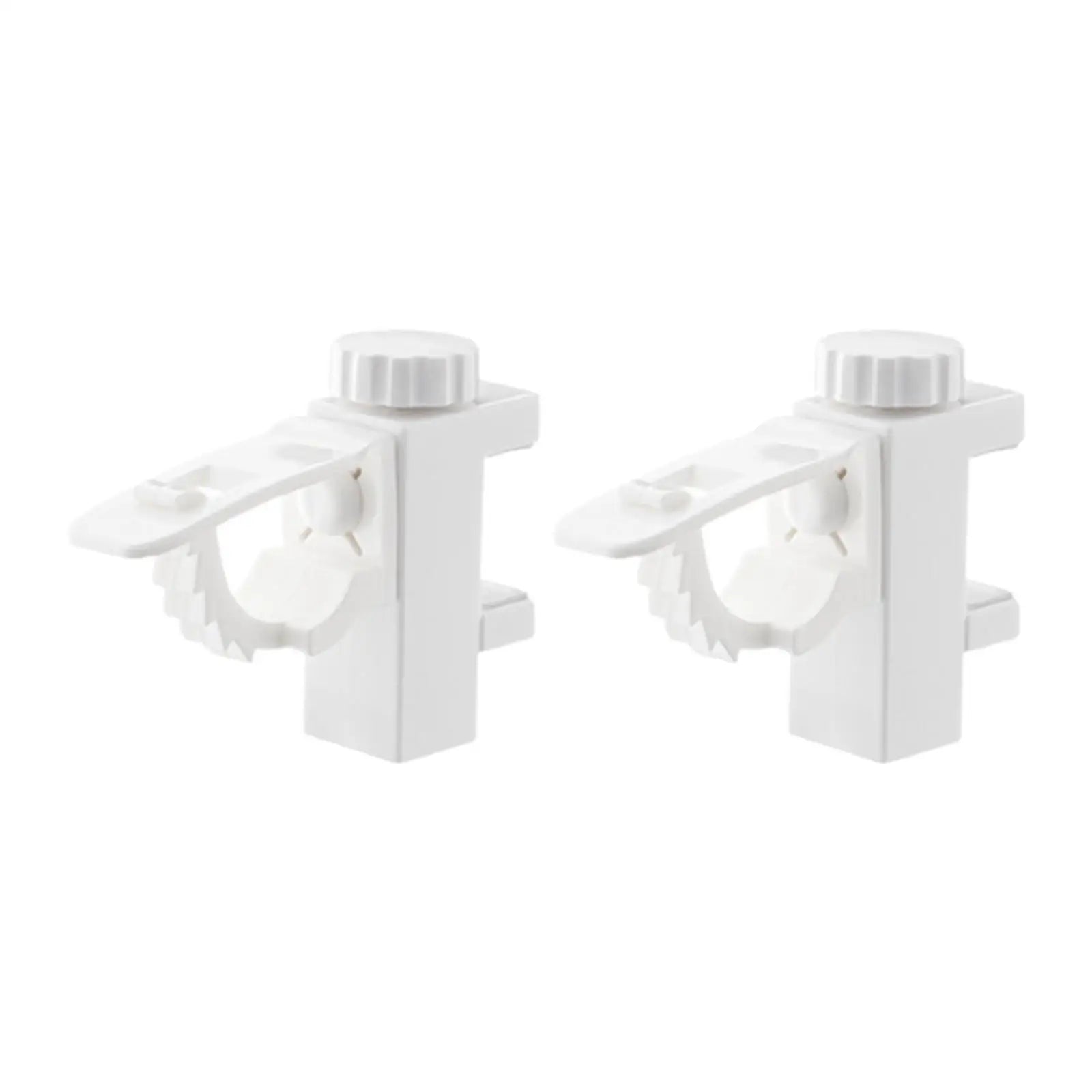 2x Curtain Rod Holders Universal Easy Installation Flexible Curtain Hangers for Restroom Living Room Hotel Bedroom Cabinets