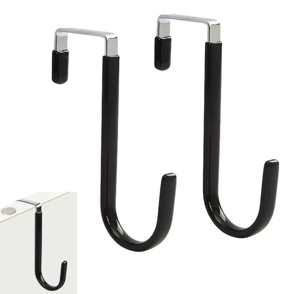 Towel Coats Hangers Nonstick Non-punching Over The Door Hooks Rubber Prevent Scratches Hanging Organizer Clothes Storage Holder