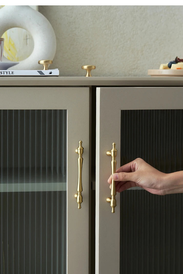 Modern /Solid Brass Furniture Handles for Cabinets and Drawers  Wardrobe Dresser Cupboard / Bedroom Drawers Knobs and Handles