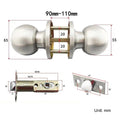 Interior Round Ball Door Knobs, Key Handles, Stainless Steel Locksets for Bathroom, Bedroom
