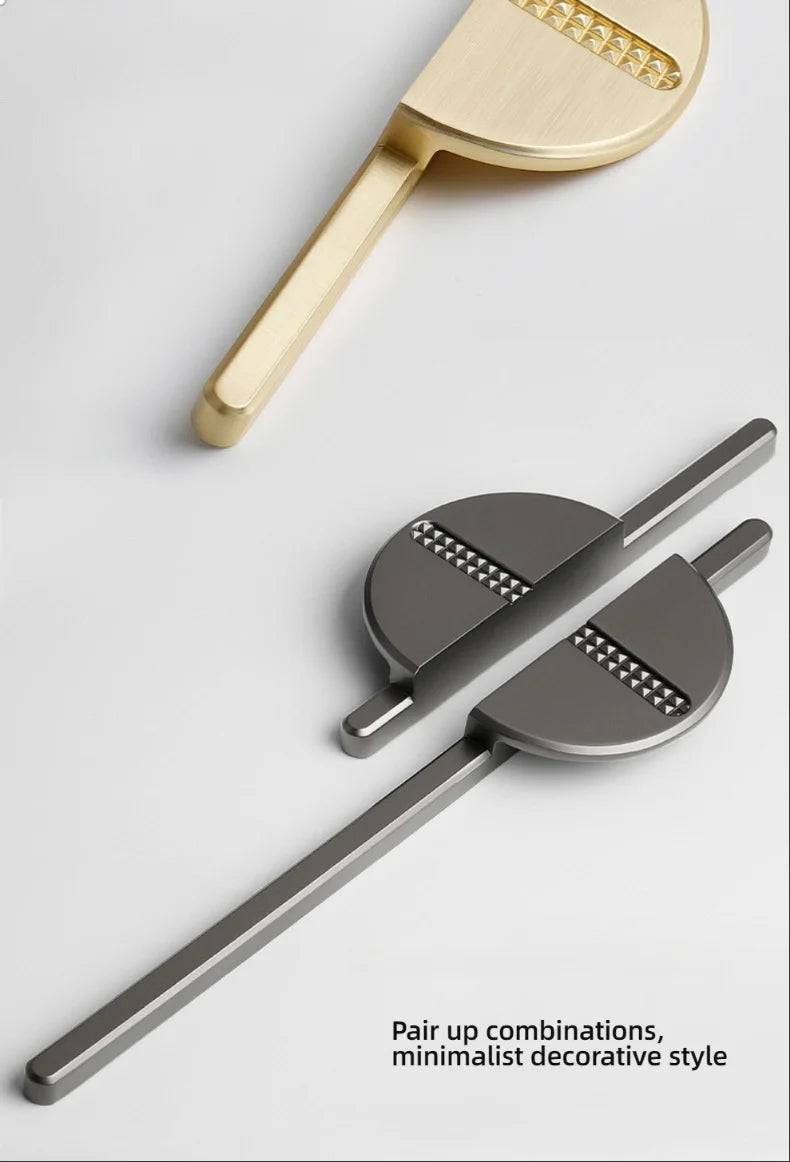 Modern Minimalist Semi-Circular Cabinet Handles - Luxury European Creative Pair Pulls for Wardrobe, Drawers & Furniture Cabinets