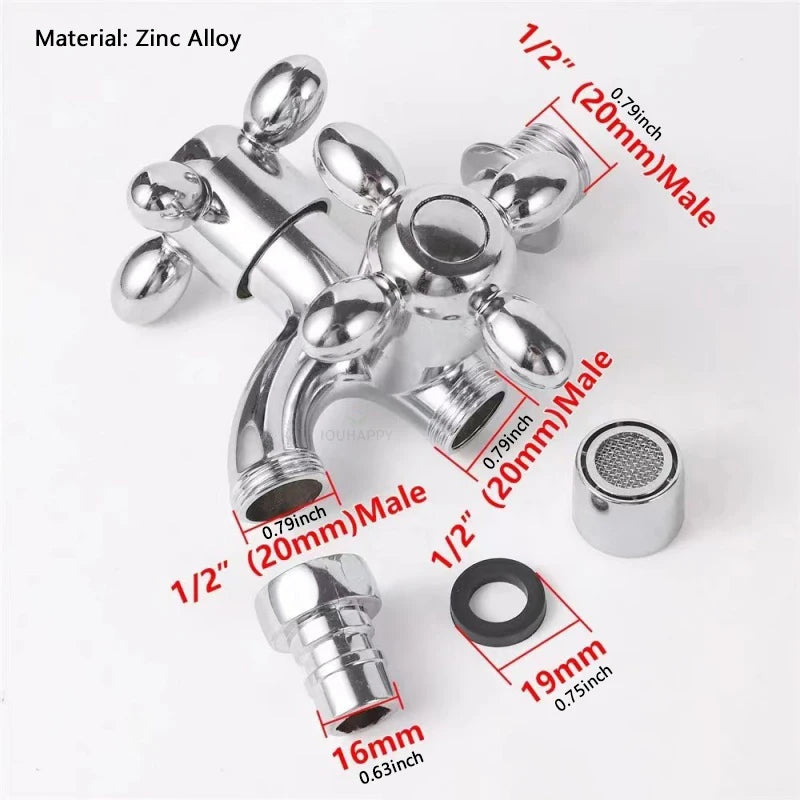 Wall Mounted Sink Faucet Kitchen G1/2 Water Tap Hand Wash Basin Faucet Household Items Single Handle Tap Bathroom Accessories