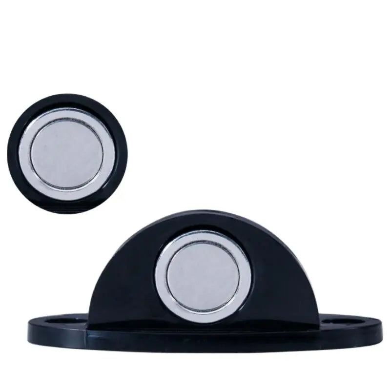 Door Stopper, Magnetic Door Stop White, Black Plastic Door Catch, Self Adhesive & Drilling Door Holder for Bedroom Bathroom