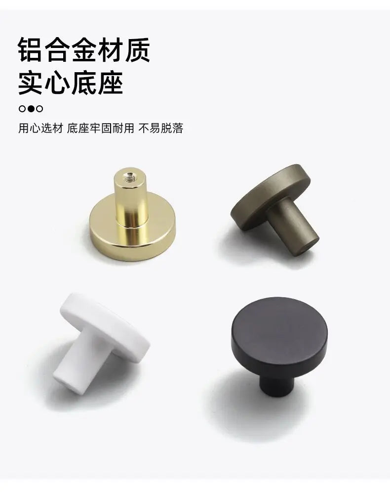 Handles Drawer Cabinet Furniture Kitchen Handles for Cabinet Knob Door Drawer Furniture Kitchen Knob Round Classic Golden Black