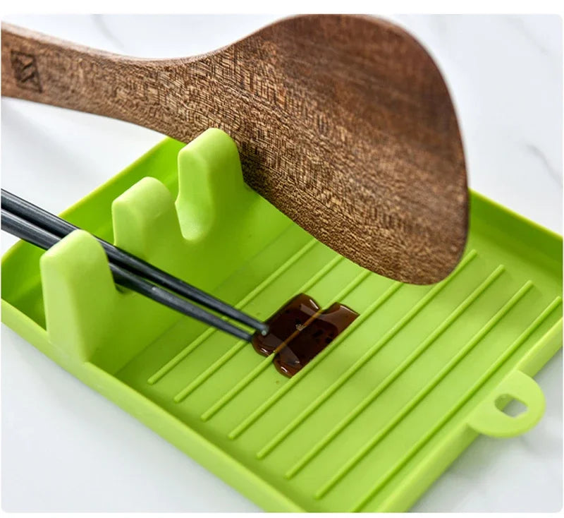 Kitchen Organizer for Tableware Storage - Spoon Rest, Fork, Spatula Rack, Spoon Holder Stand, Pot Lid Holder