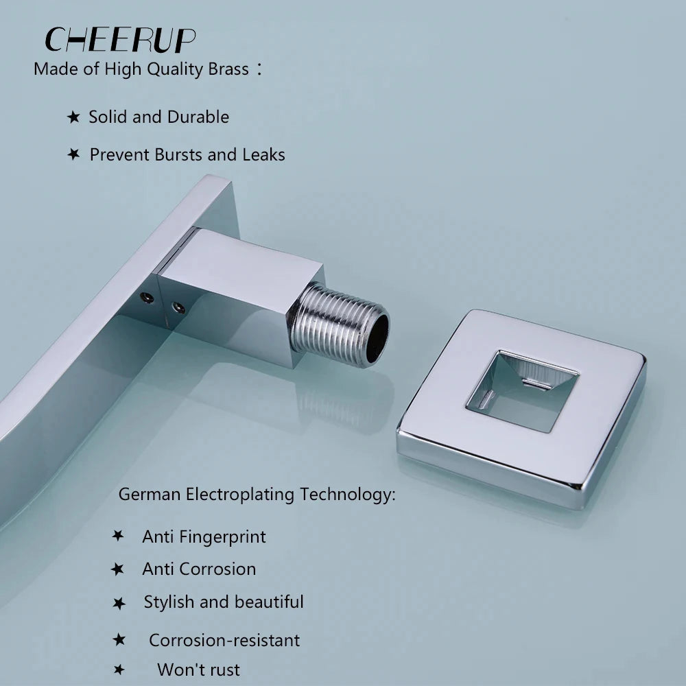 40cm Brass Wall Shower Extension Arm Mounted Bathroom Rainfall Head Elbow Bracket Pipe Bath Tube Bathroom Hardwares Accessories.
