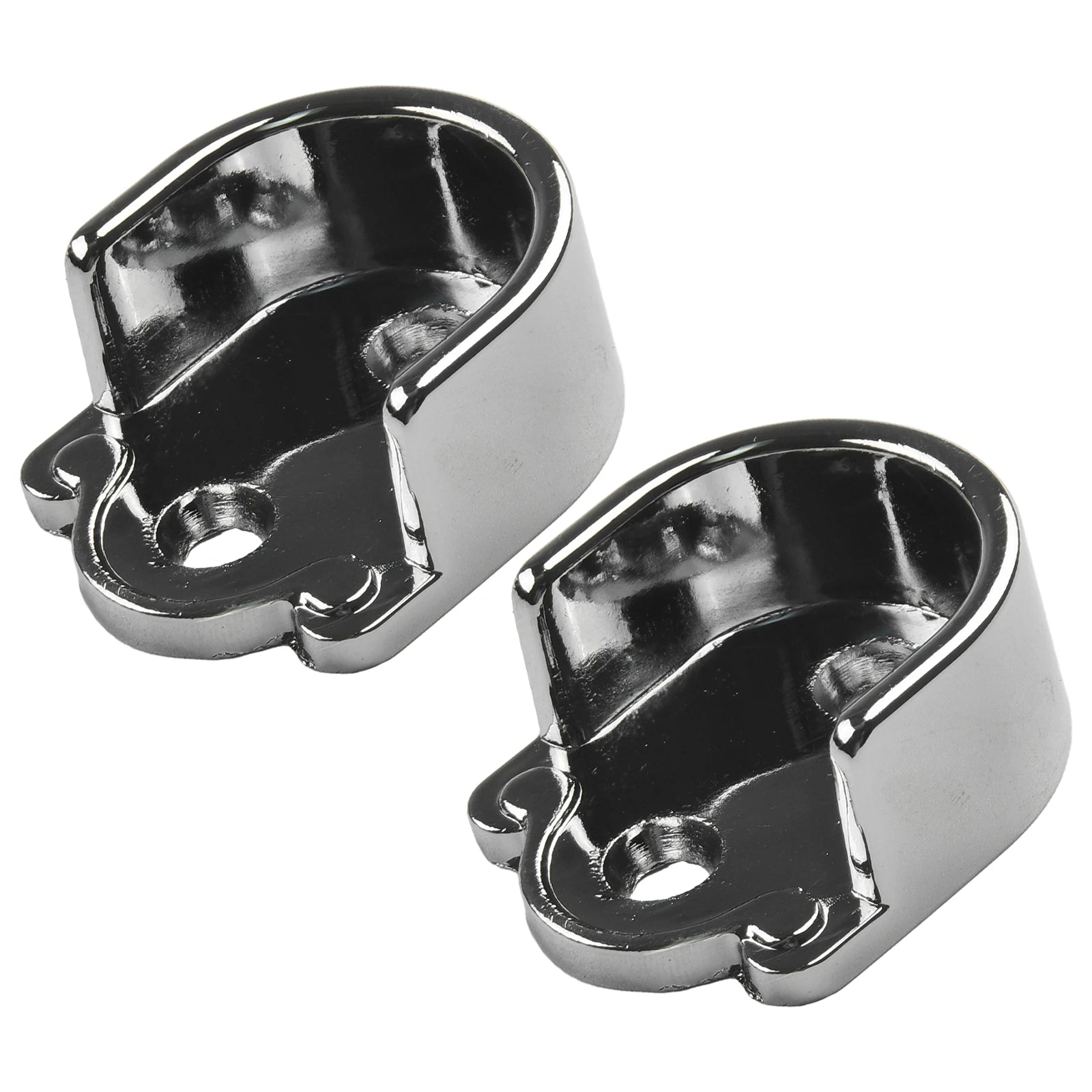 Wardrobe Rail Hanger Rod Socket Support Tube Round End Bracket Holder Heavy Duty U Shaped Rod Socket Home Hardware Accessories
