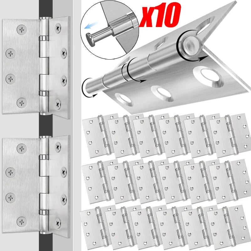 Stainless Steel Furniture Cabinet Door Hinges Window Wooden Box Folding Butt Hinges Drawer Fitting Closet Hinge Hardware Tools