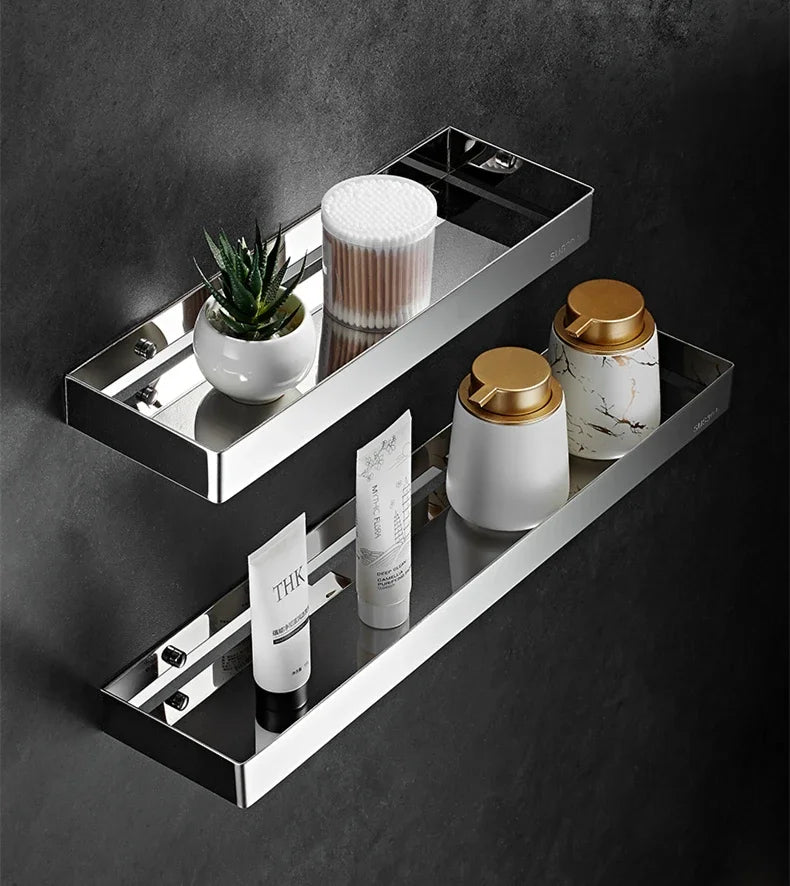 Bathroom Accessories Stainless Steel Bathroom Storage Rack Shower Storage Rack Bathroom Shelves  Bathroom Organizer  Wall Shelf