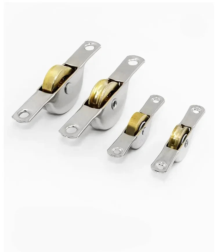 2 pieces of stainless steel sliding door groove silent pulley barn door and window roller furniture hardware accessories