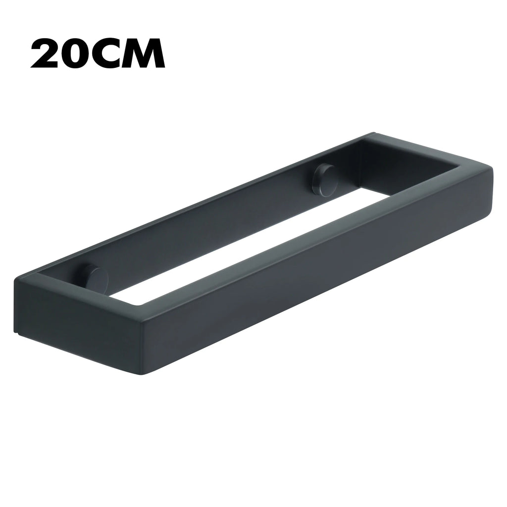 Bathroom Hardware Black Bath Robe Hook Towel Rail Bar Rack Bar Shelf Tissue Paper Holder Bathroom Accessories