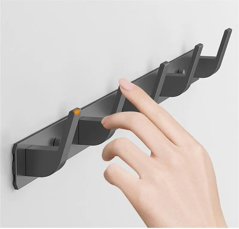 Wall Mounted Gray Towel Hanger Clothes Hat Hook Row Vintage Robe Hook Bathroom Robe Hook Bath Hardware Set Kitchen Hanger
