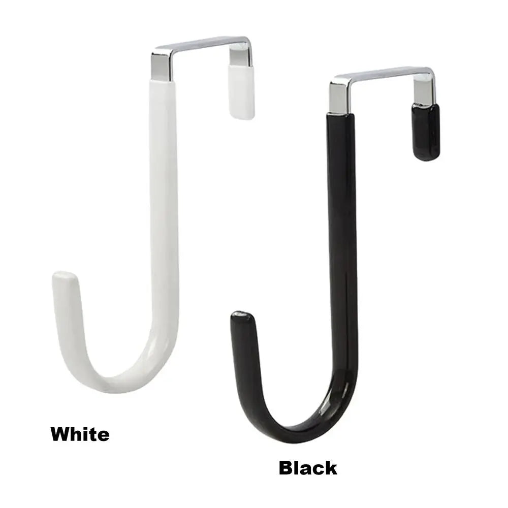 Towel Coats Hangers Nonstick Non-punching Over The Door Hooks Rubber Prevent Scratches Hanging Organizer Clothes Storage Holder