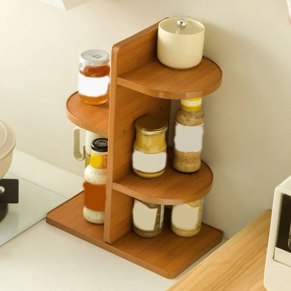Practical Large Capacity Spice Storage Rack Anti-drop Space Saving Cup Holder Decorative Seasoning Bottle Holder Countertop