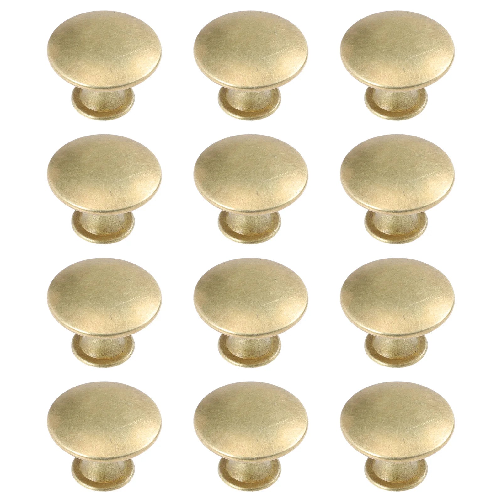 12Pcs Kitchen Cabinet Handles Brass Drawer Small Knobs Door Cupboard Wardrobe Drawer Door Knobs Cupboard Cabinet Pull Handles