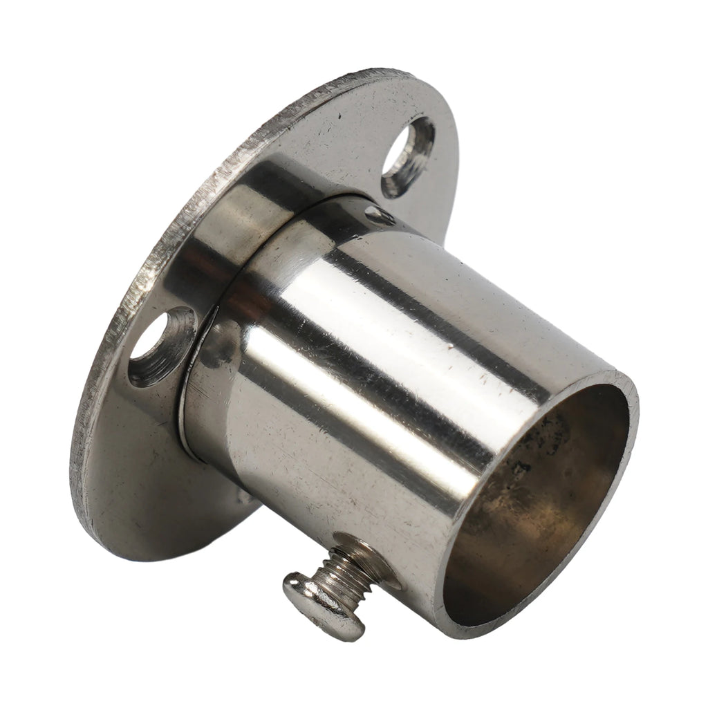 2pc 19-32mm Stainless Steel Wardrobe Support Closet Rod Flange Bracket Clothes Rod For Seat Hanger Pipe Holder