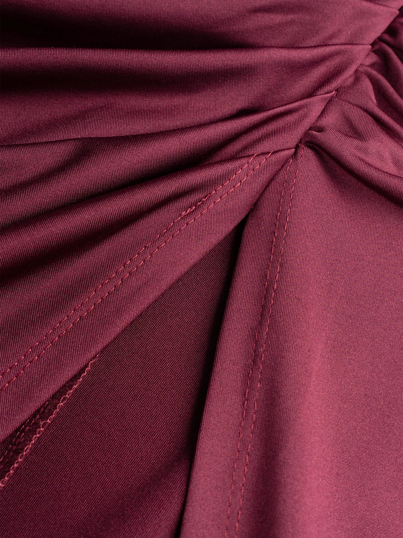 Maxi Dress Spring Summer Women Burgundy Asymmetrical Halter Neck Ruched Split Hem Sexy Elegant Party Date Evening Club Dress