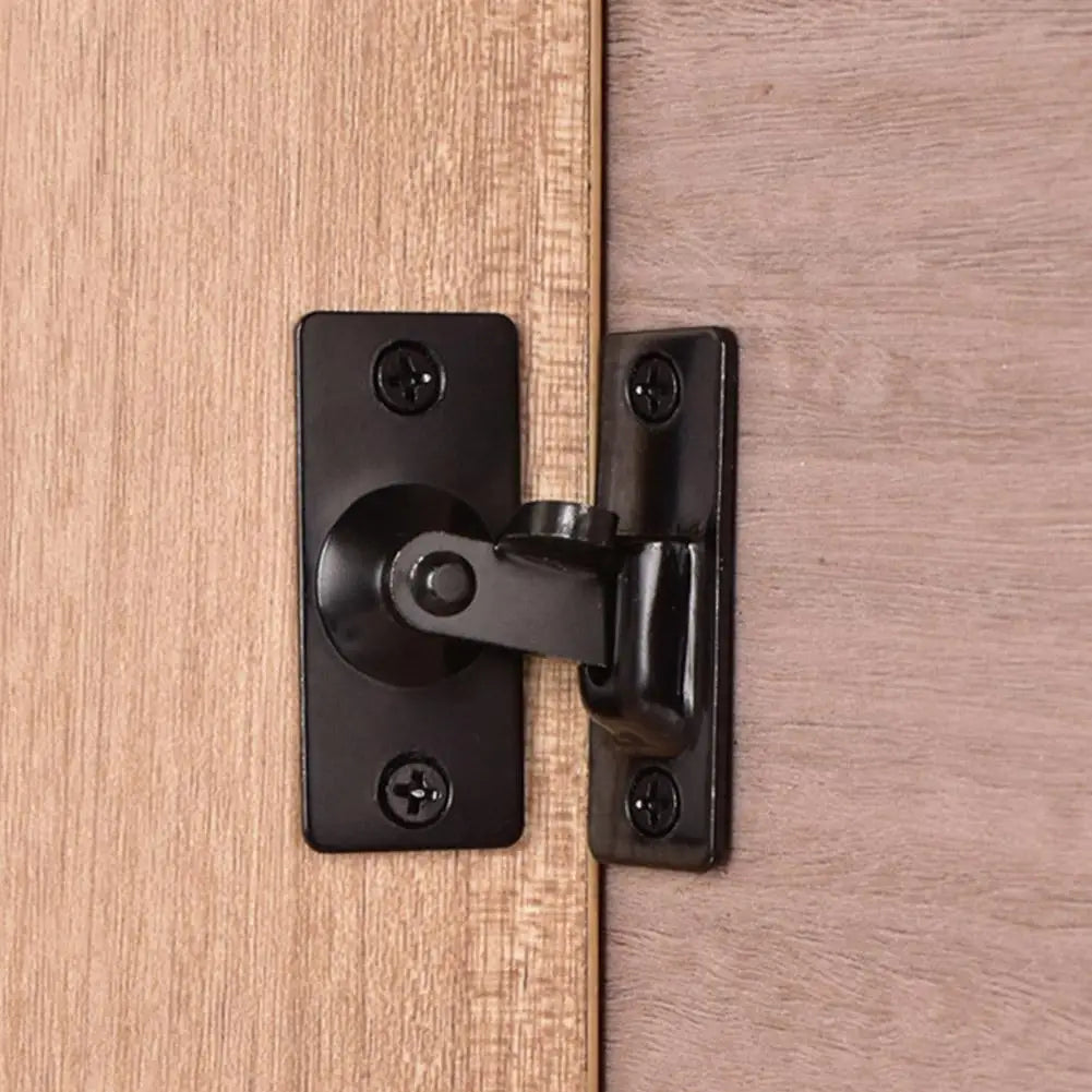 Door Lock Guard Latch Bolt 90 Degree Steel Toggle Latch Sliding Barn Door Lock Wine Cabinet Closet Right Angle Lock