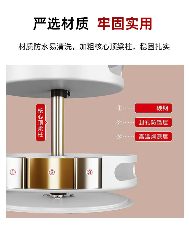 Rotatable Kitchen Spice Rack Multi-Tier Countertop Seasoning Organizer with Movable Turntable for Spice Jars Boxes