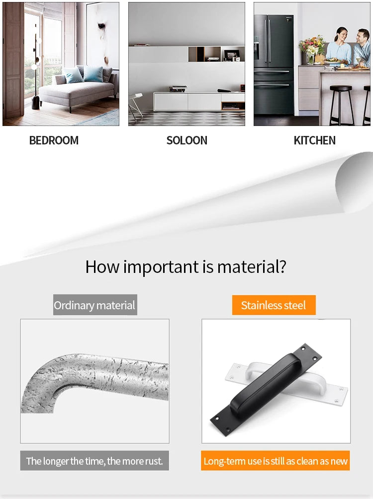 Modern Style Door Handle Sliding Door Pull Push Handles Aluminium Alloy Furniture Pulls Kitchen Cabinet Handle Door Hardware