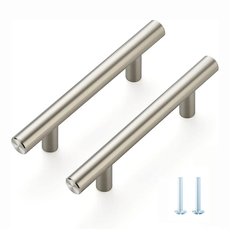 6Pcs Stainless Steel Handles For Cabinets And Drawers Kitchen Handles Bathroom Cabinets handles Cabinet Metal Furniture Handles